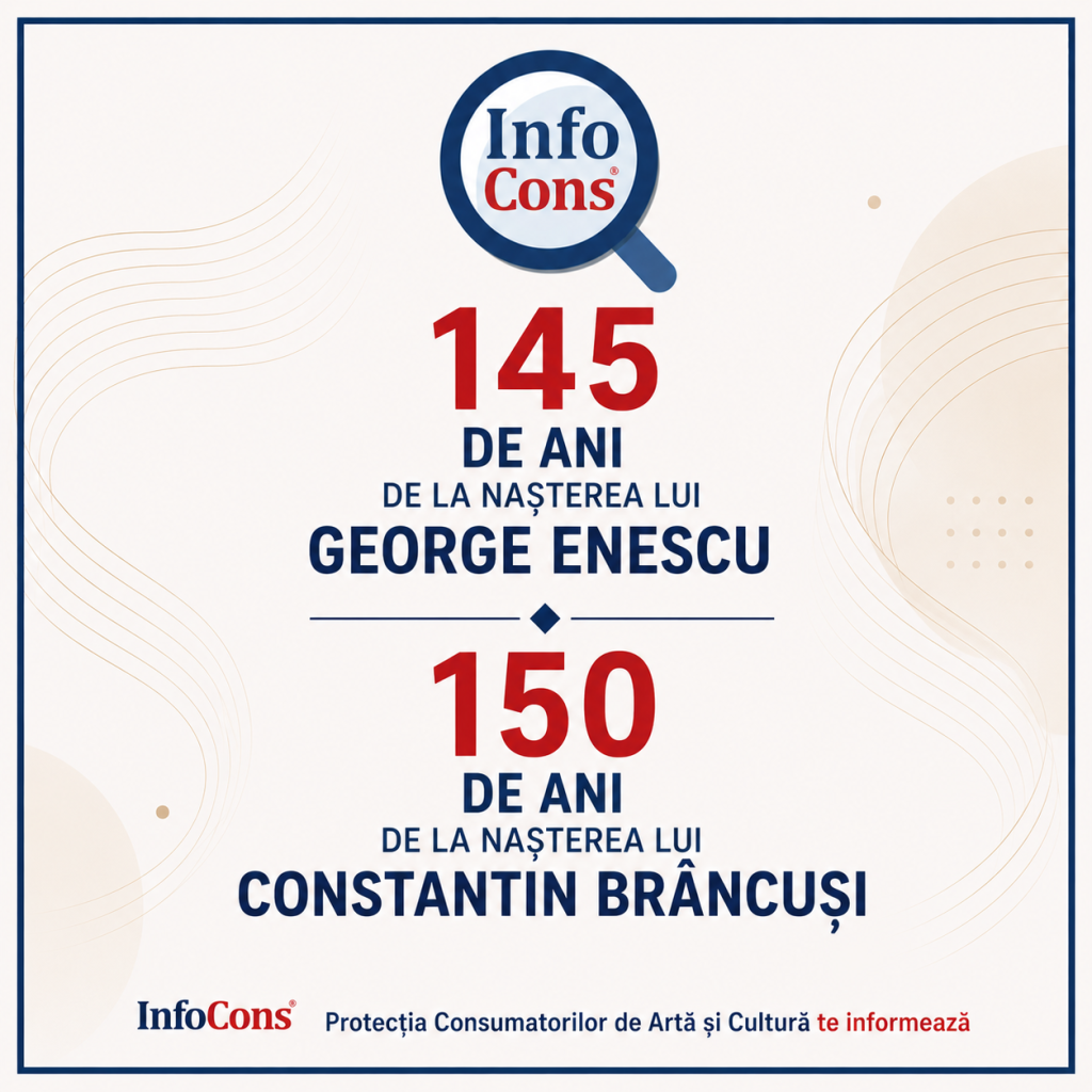 145 de ani de la nașterea lui George Enescu și 150 de ani de la nașterea lui Constantin Br&acirc;ncuși - InfoCons Protecția Consumatorilor de Artă și Cultură te informează