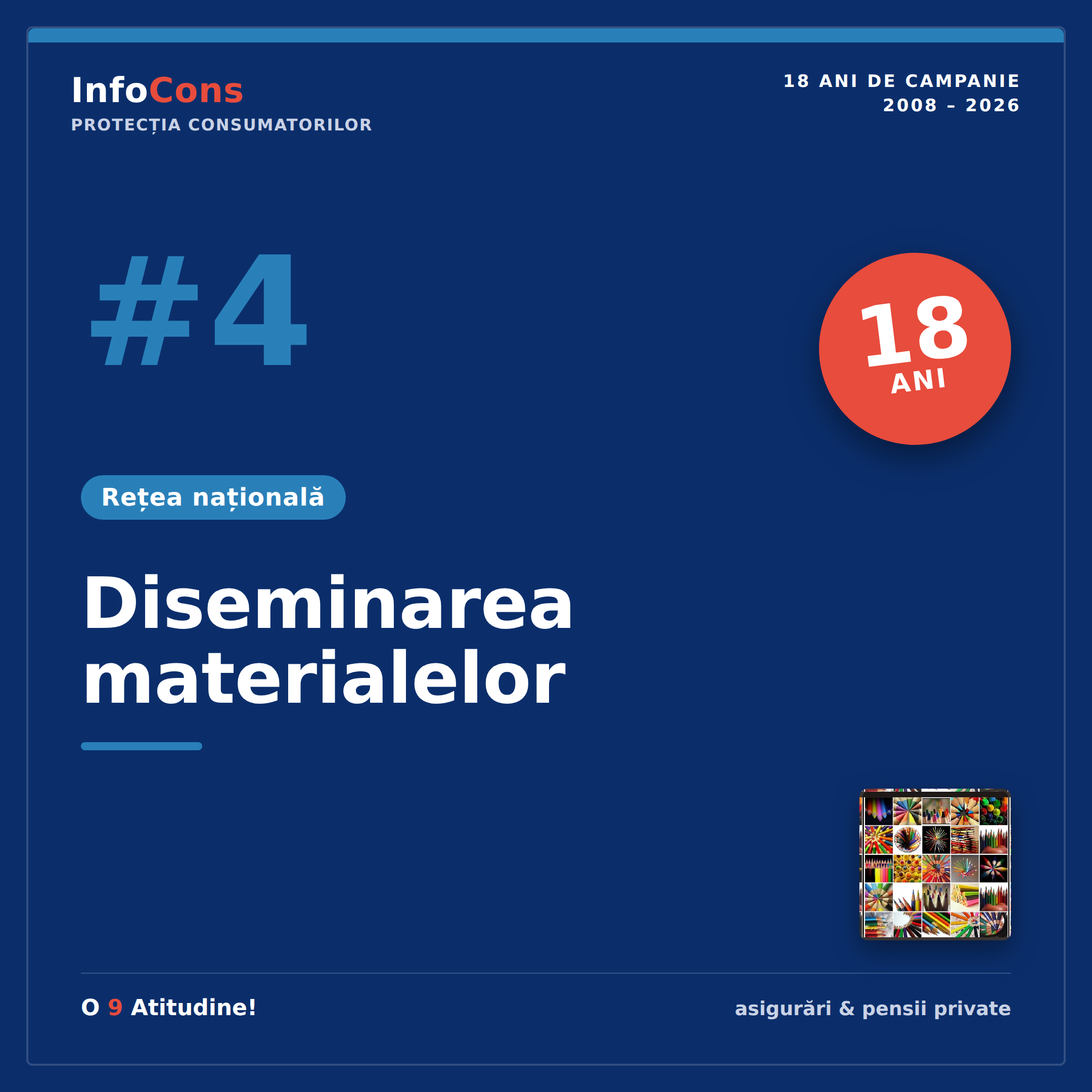 #4 InfoCons - Protectia Consumatorilor in domeniul asigurarilor si pensiilor private - Diseminarea materialelor - parteneri si locatii