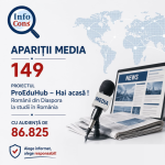 APARIȚII MEDIA 149 · PROIECTUL ProEduHub – Hai acasă ! Românii din Diaspora la studii în România cu audiență de 86.825