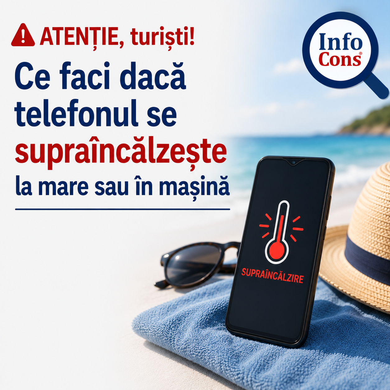 ATENȚIE, turiști ! Ce faci dacă telefonul se supraîncălzește la mare sau în mașină