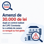 Amenzi de 30.000 de lei după un control realizat de CJPC Constanța la o unitate de cazare : ce nereguli au fost găsite