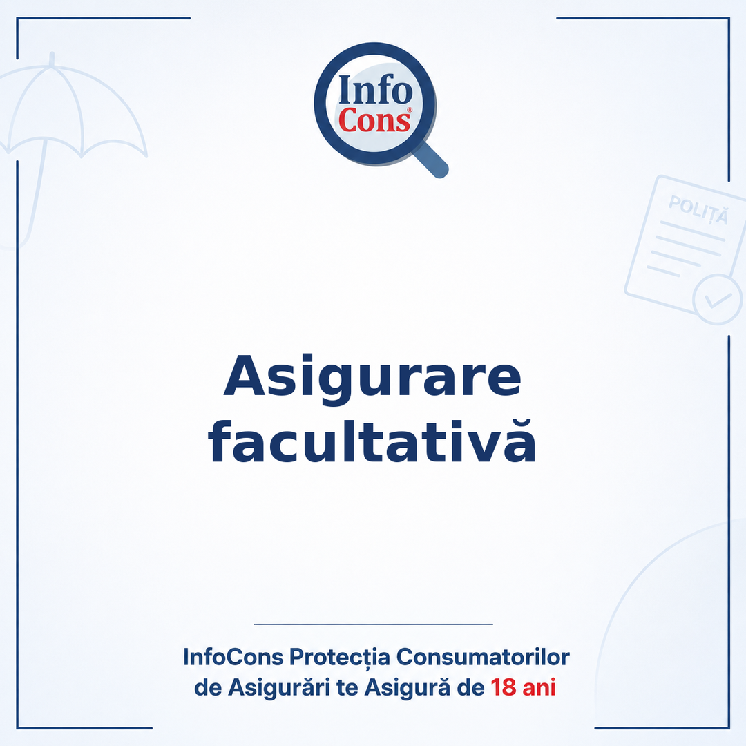 Asigurare facultativă - InfoCons Protecția Consumatorilor de Asigurări te Asigură de 18 ani