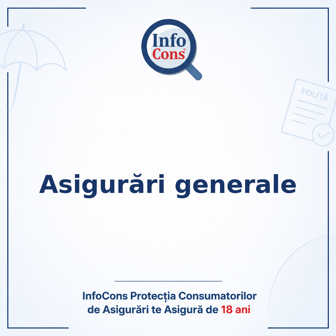 Asigurări generale - InfoCons Protecția Consumatorilor de Asigurări te Asigură de 18 ani