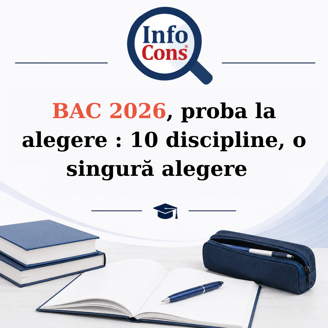 BAC 2026, proba la alegere : 10 discipline, o singură alegere
