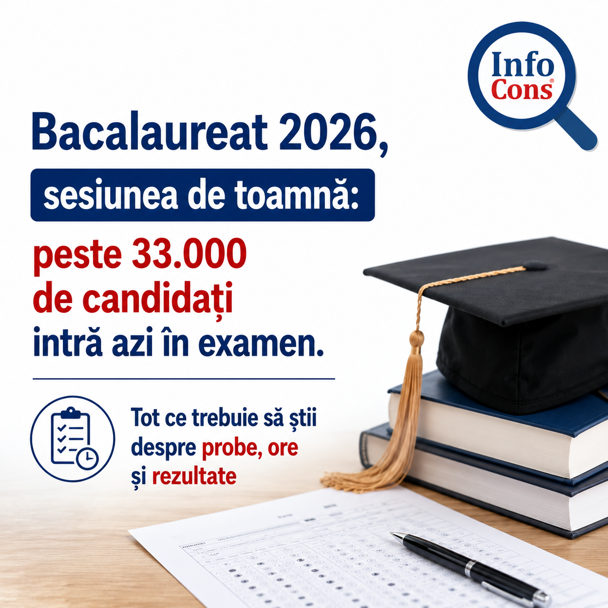 Bacalaureat 2026 , sesiunea de toamnă : peste 33.000 de candidați intră azi în examen. Tot ce trebuie să știi despre probe, ore și rezultate