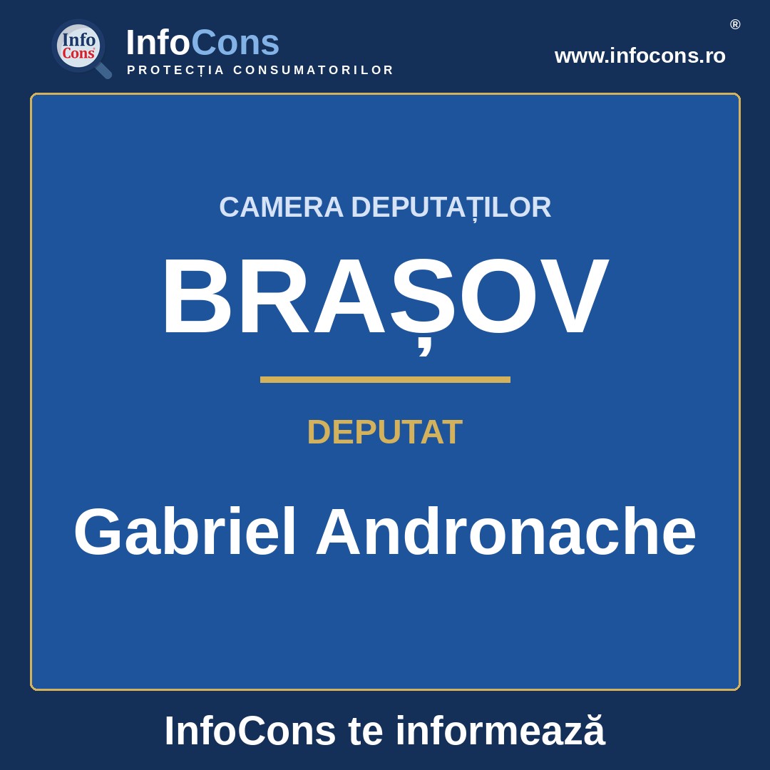 Camera Deputaților și deputatul Gabriel Andronache – InfoCons te informează