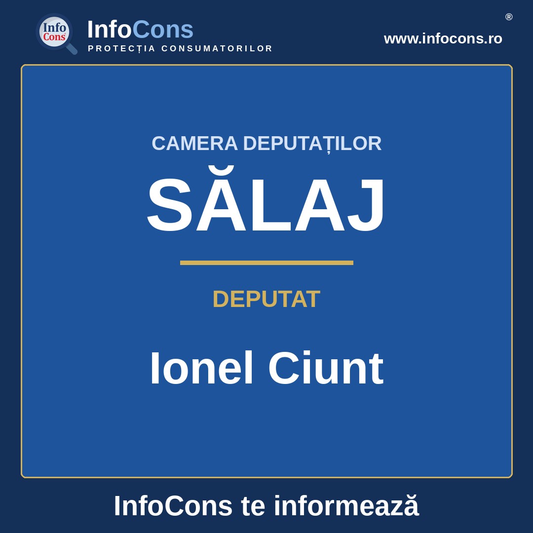 Camera Deputaților și deputatul Ionel Ciunt – InfoCons te informează
