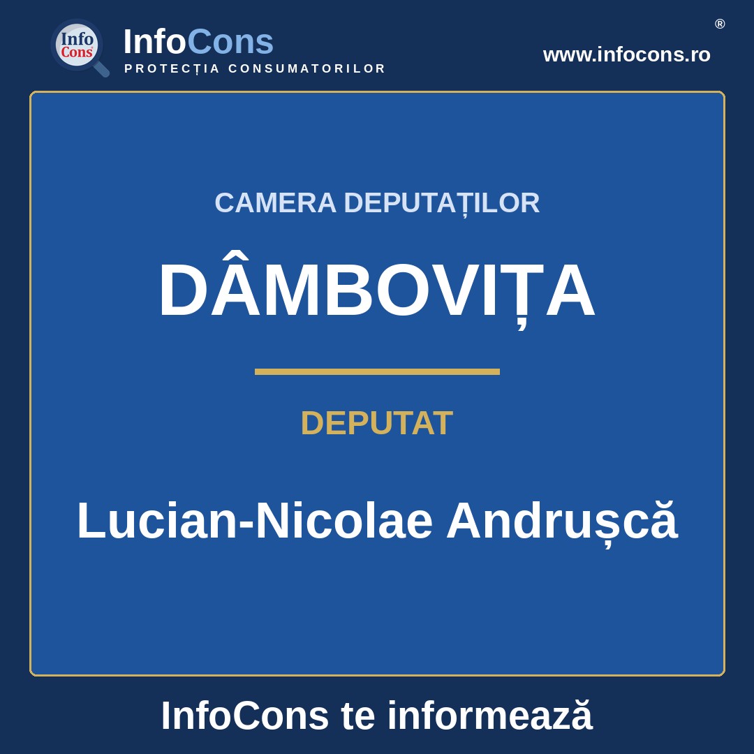 Camera Deputaților și deputatul Lucian-Nicolae Andrușcă – InfoCons te informează