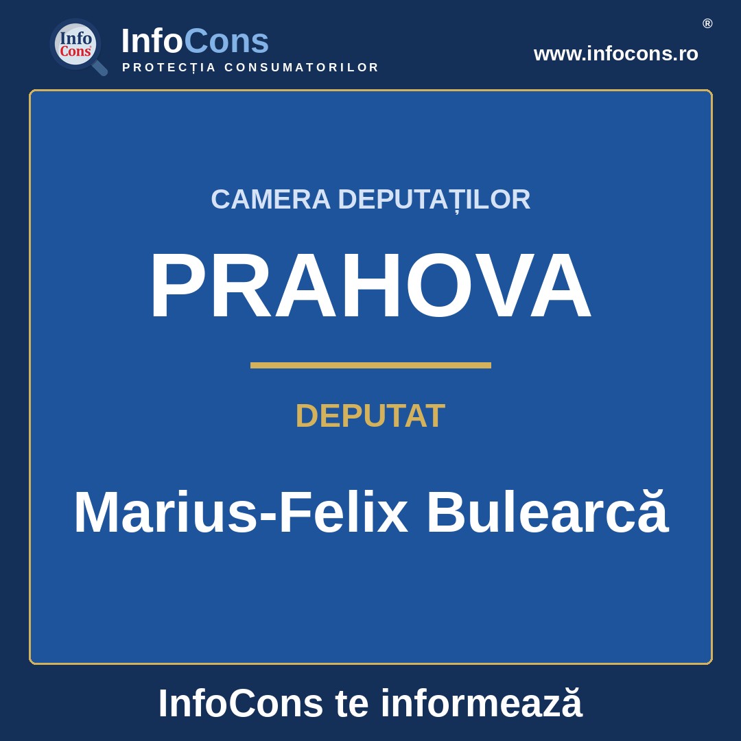 Camera Deputaților și deputatul Marius-Felix Bulearcă – InfoCons te informează