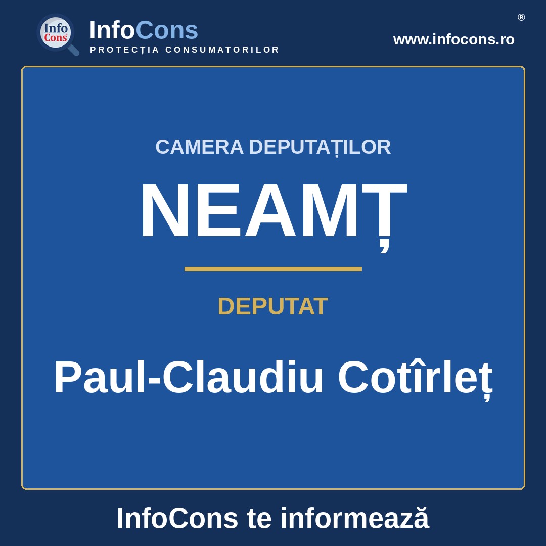 Camera Deputaților și deputatul Paul-Claudiu Cotîrleț – InfoCons te informează