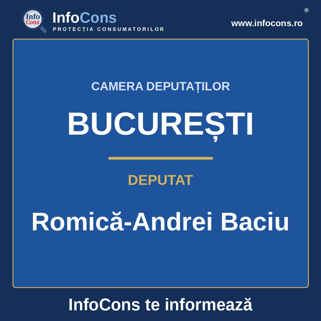 Camera Deputaților și deputatul Romică-Andrei Baciu – InfoCons te informează
