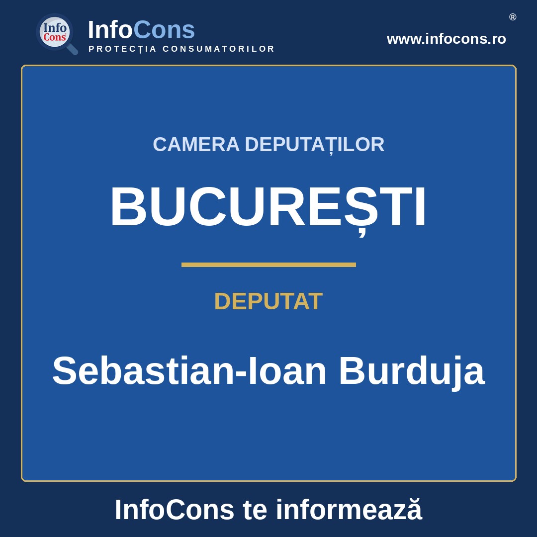Camera Deputaților și deputatul Sebastian-Ioan Burduja – InfoCons te informează