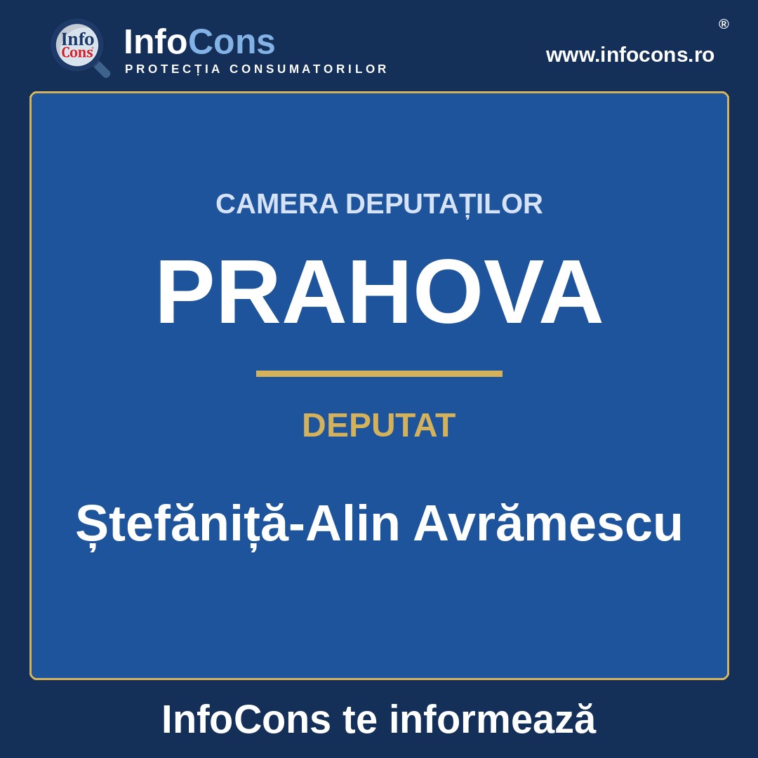 Camera Deputaților și deputatul Ștefăniță-Alin Avrămescu – InfoCons te informează