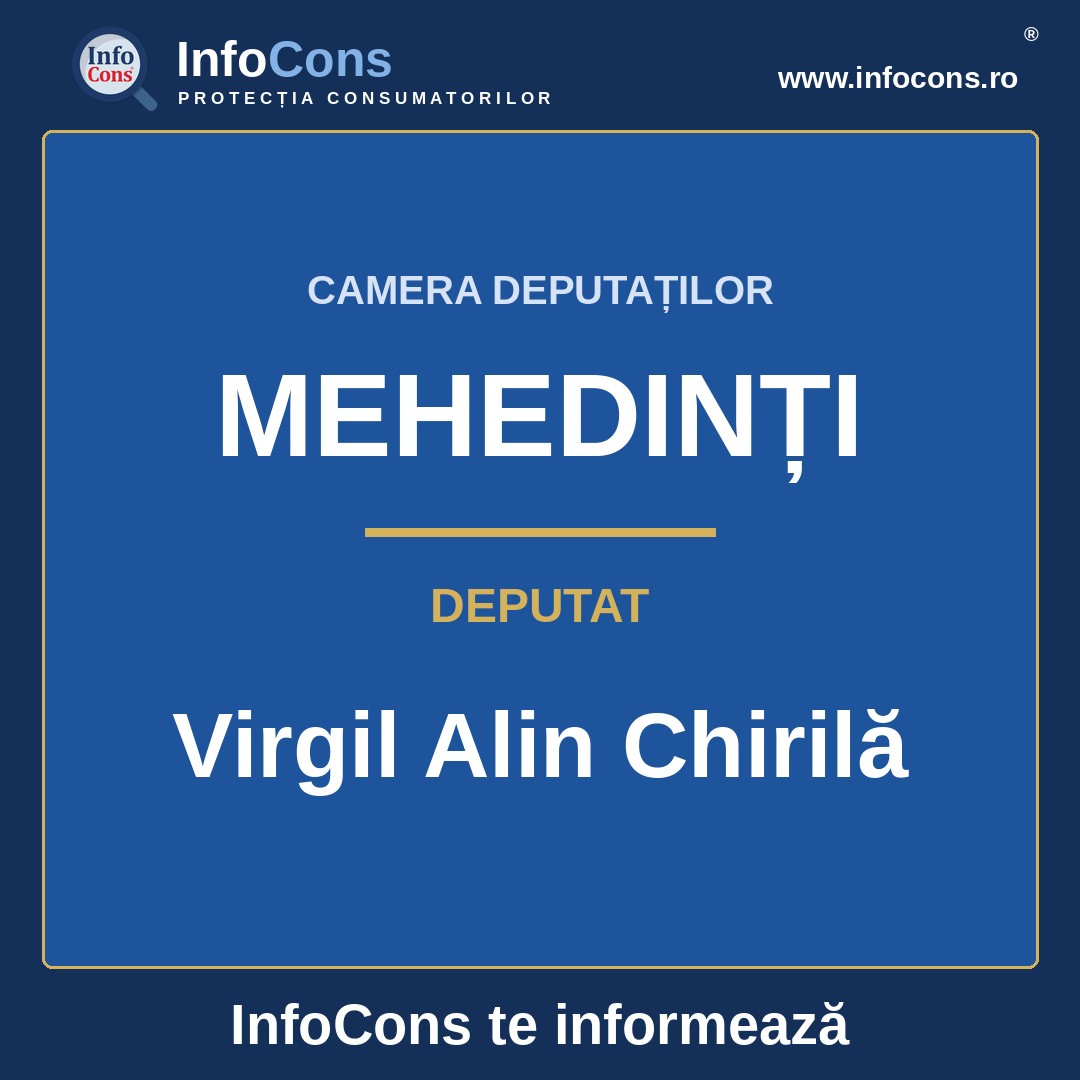 Camera Deputaților și deputatul Virgil Alin Chirilă – InfoCons te informează