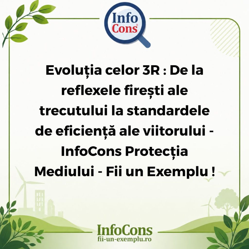 Evoluția celor 3R : De la reflexele firești ale trecutului la standardele de eficiență ale viitorului - InfoCons Protecția Mediului - Fii un Exemplu !