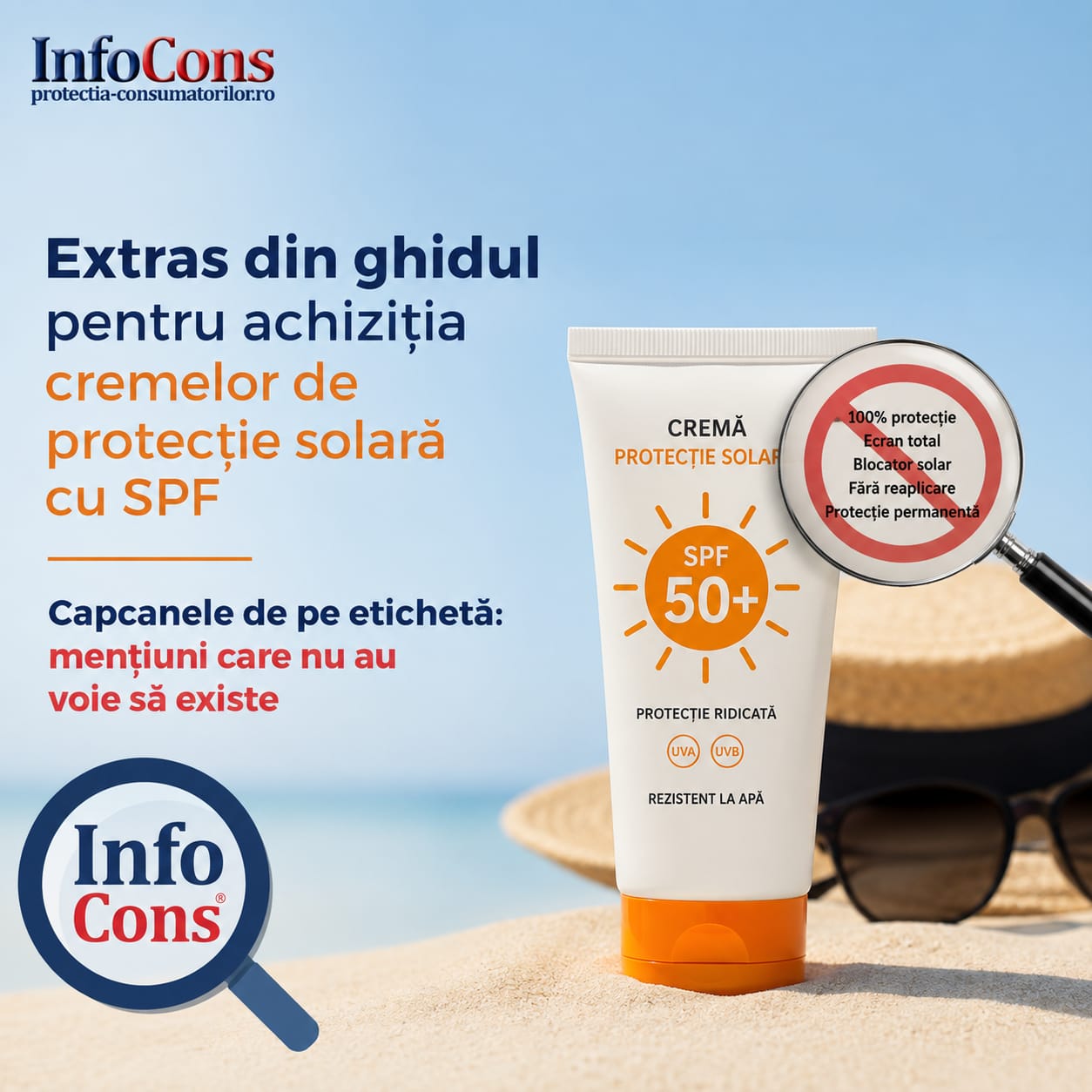 Extras din ghidul pentru achiziția cremelor de protecție solară cu SPF – Capcanele de pe etichetă mențiuni care nu au voie să existe