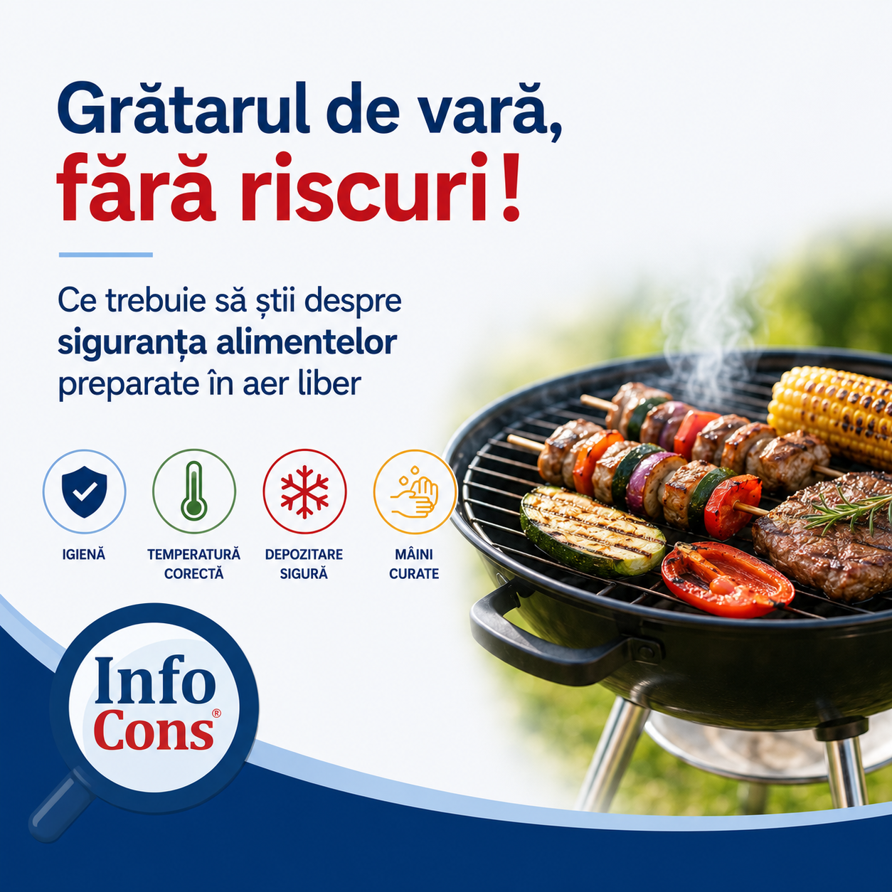 Grătarul de vară, fără riscuri ! Ce trebuie să știi despre siguranța alimentelor preparate în aer liber