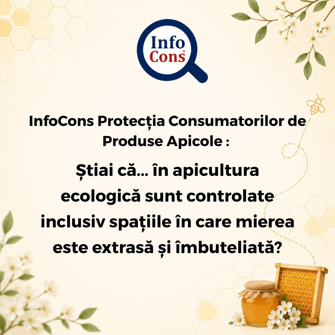 InfoCons Protecția Consumatorilor de Produse Apicole : Stiai că... în apicultura ecologică sunt controlate inclusiv spațiile în care mierea este extrasă și îmbuteliată?