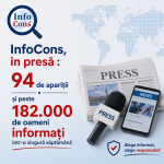 InfoCons , în presă : 94 de apariții și peste 182.000 de oameni informați într-o singură săptămână
