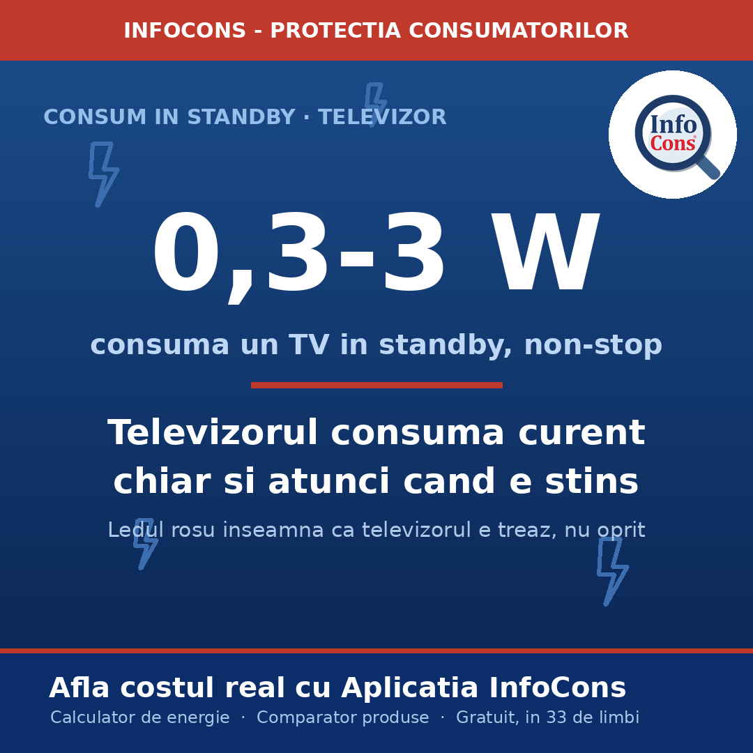 Ledul rosu al televizorului te costa bani - cat consuma de fapt un TV stins