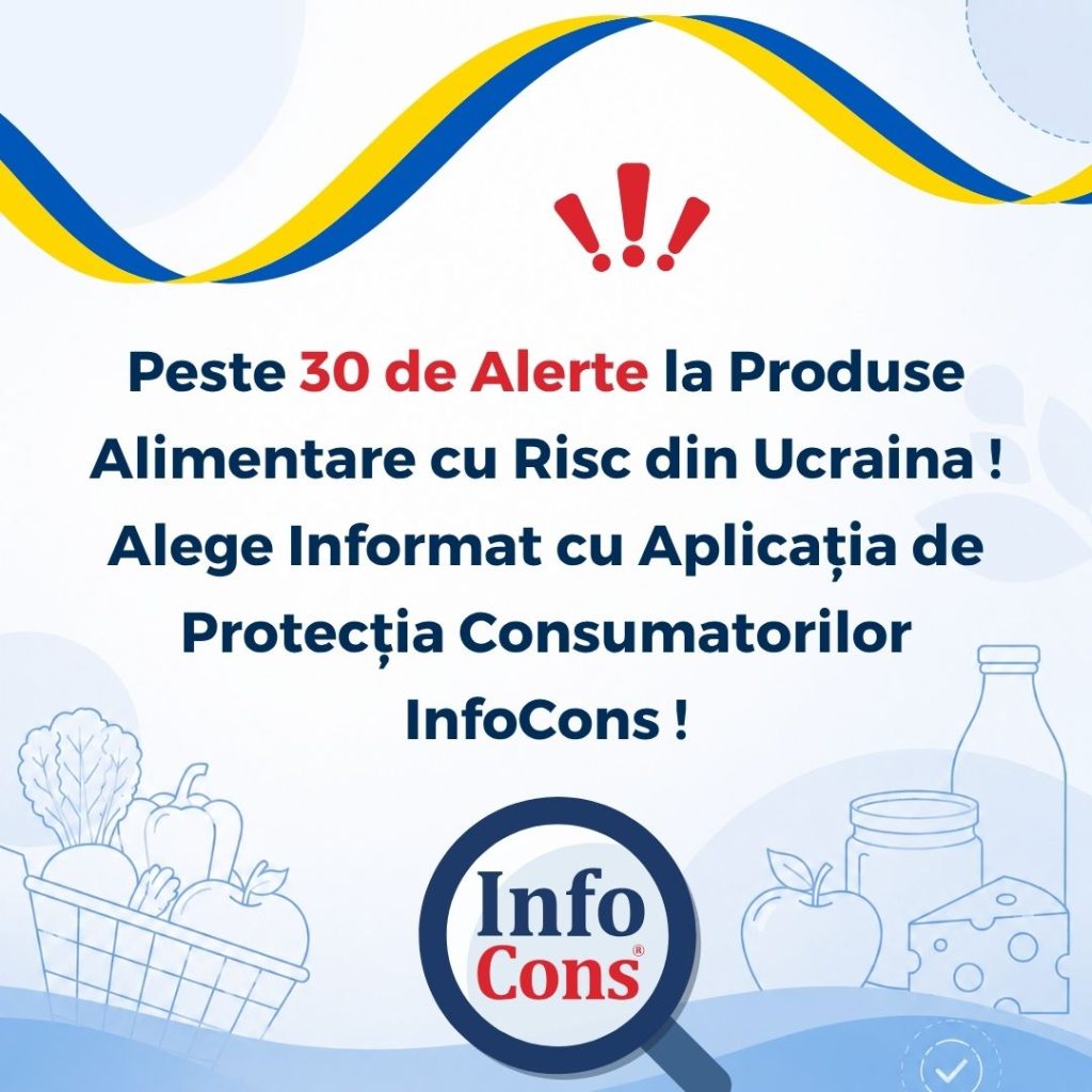 Peste 30 de Alerte la Produse Alimentare cu Risc din Ucraina ! Alege Informat cu Aplicația de Protecția Consumatorilor InfoCons !