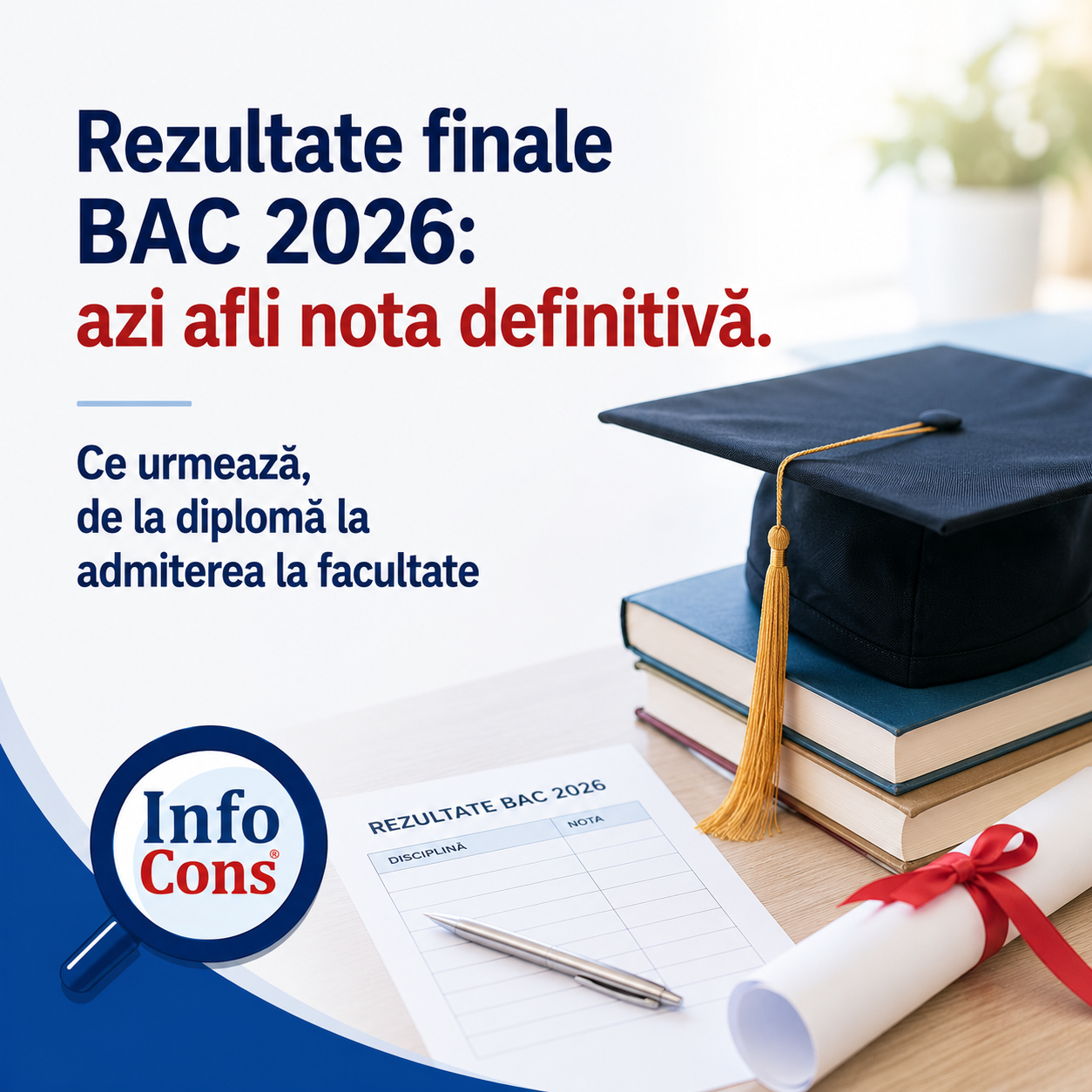 Rezultate finale BAC 2026 : azi afli nota definitivă. Ce urmează, de la diplomă la admiterea la facultate
