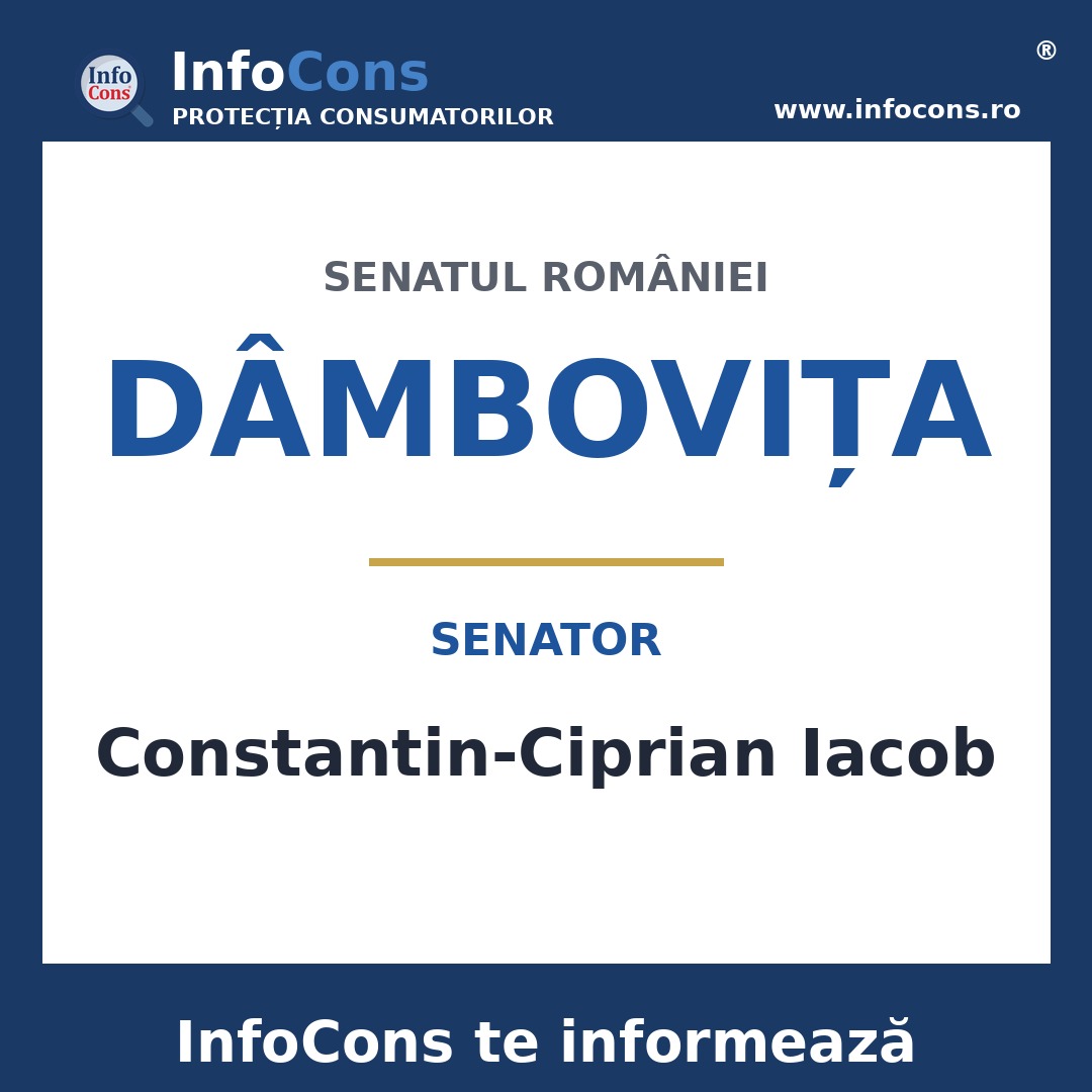 Senatul României și senatorul Constantin-Ciprian Iacob – InfoCons te informează