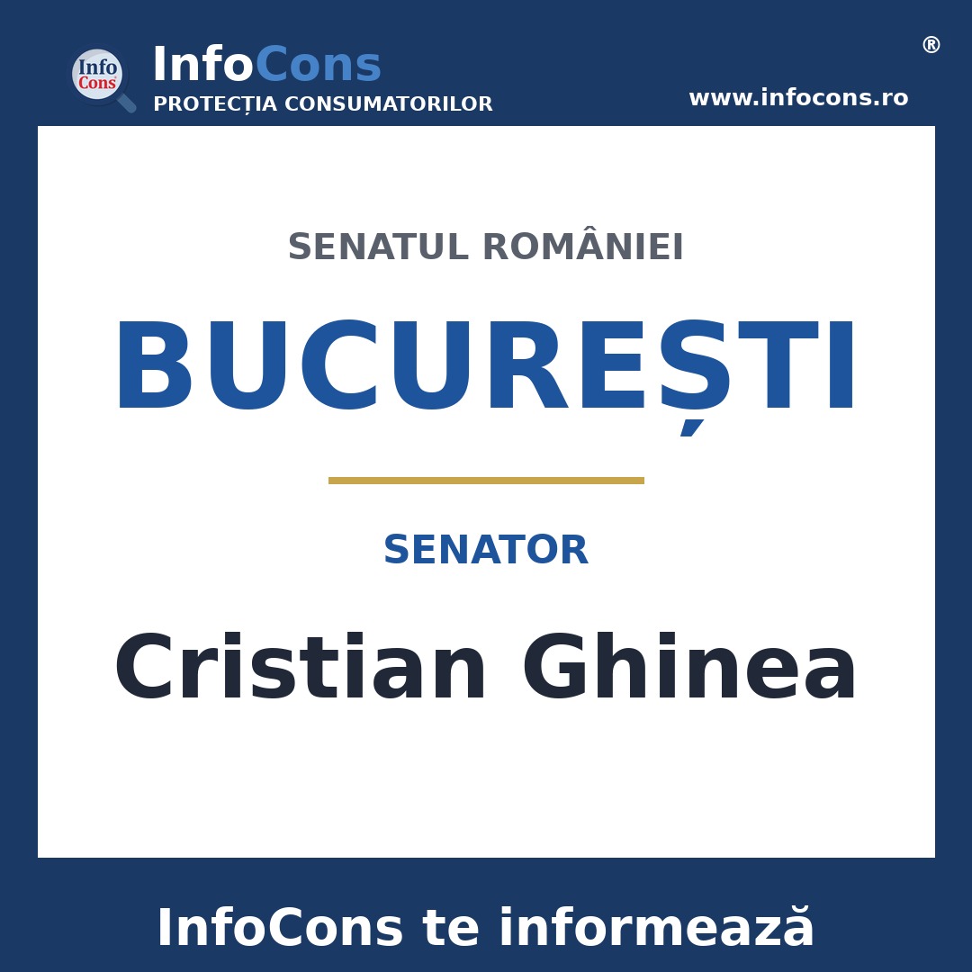 Senatul României și senatorul Cristian Ghinea – InfoCons te informează