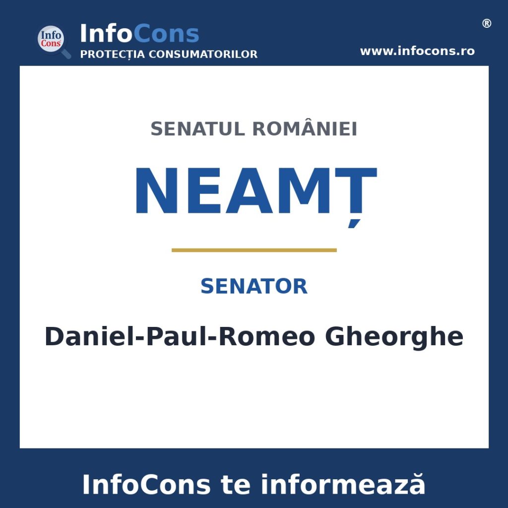 Senatul României și senatorul Daniel-Paul-Romeo Gheorghe – InfoCons te informează