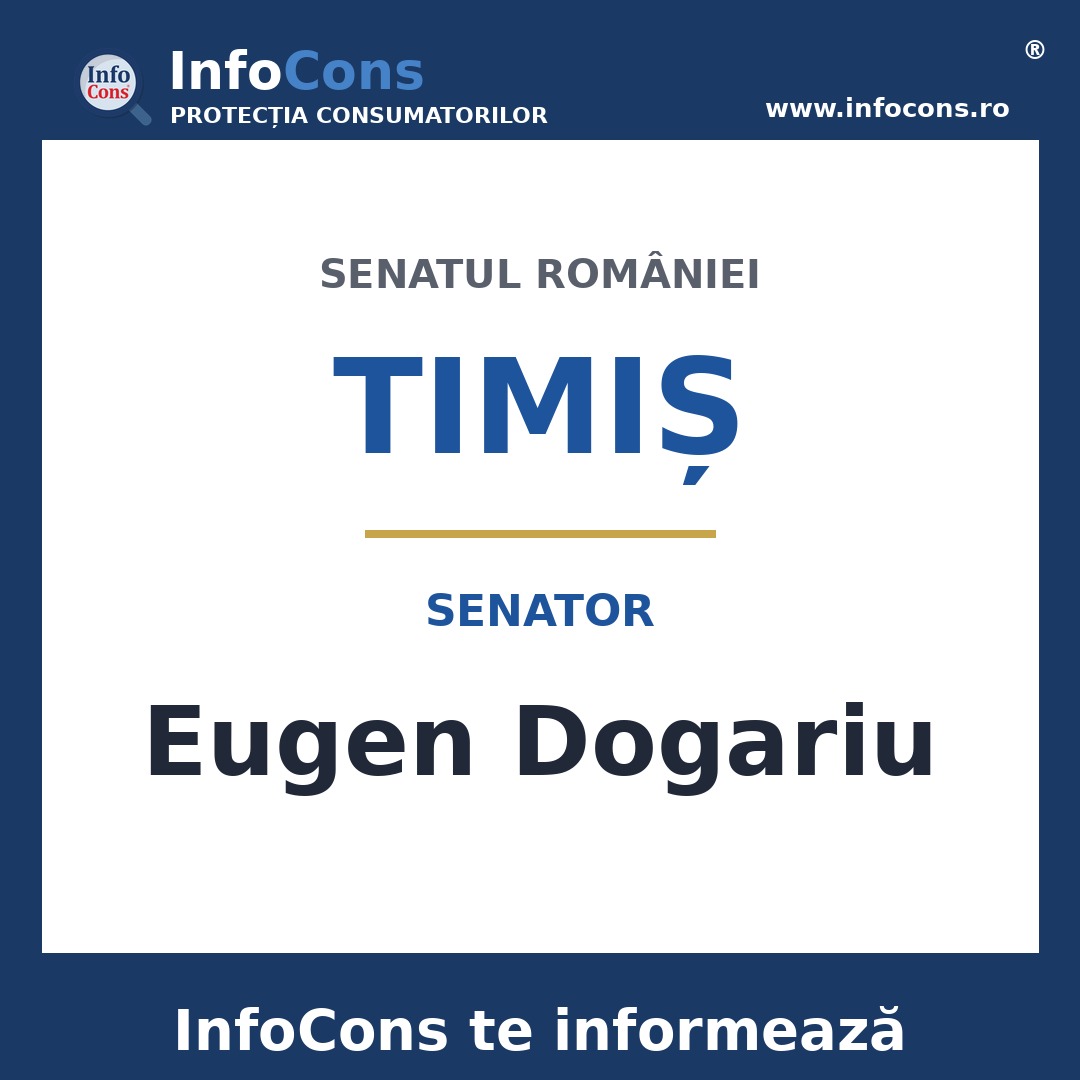 Senatul României și senatorul Eugen Dogariu – InfoCons te informează