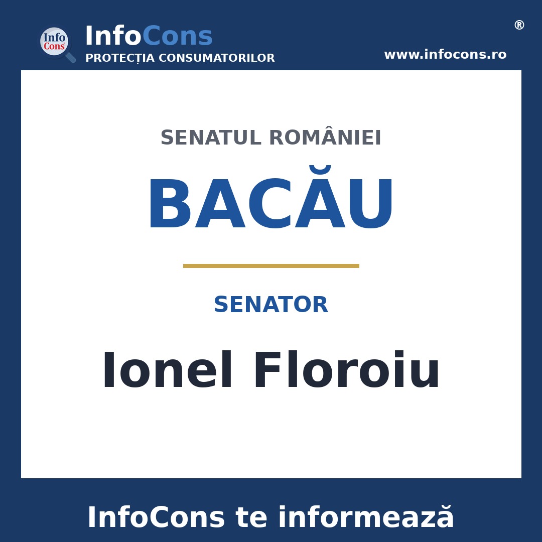 Senatul României și senatorul Ionel Floroiu – InfoCons te informează