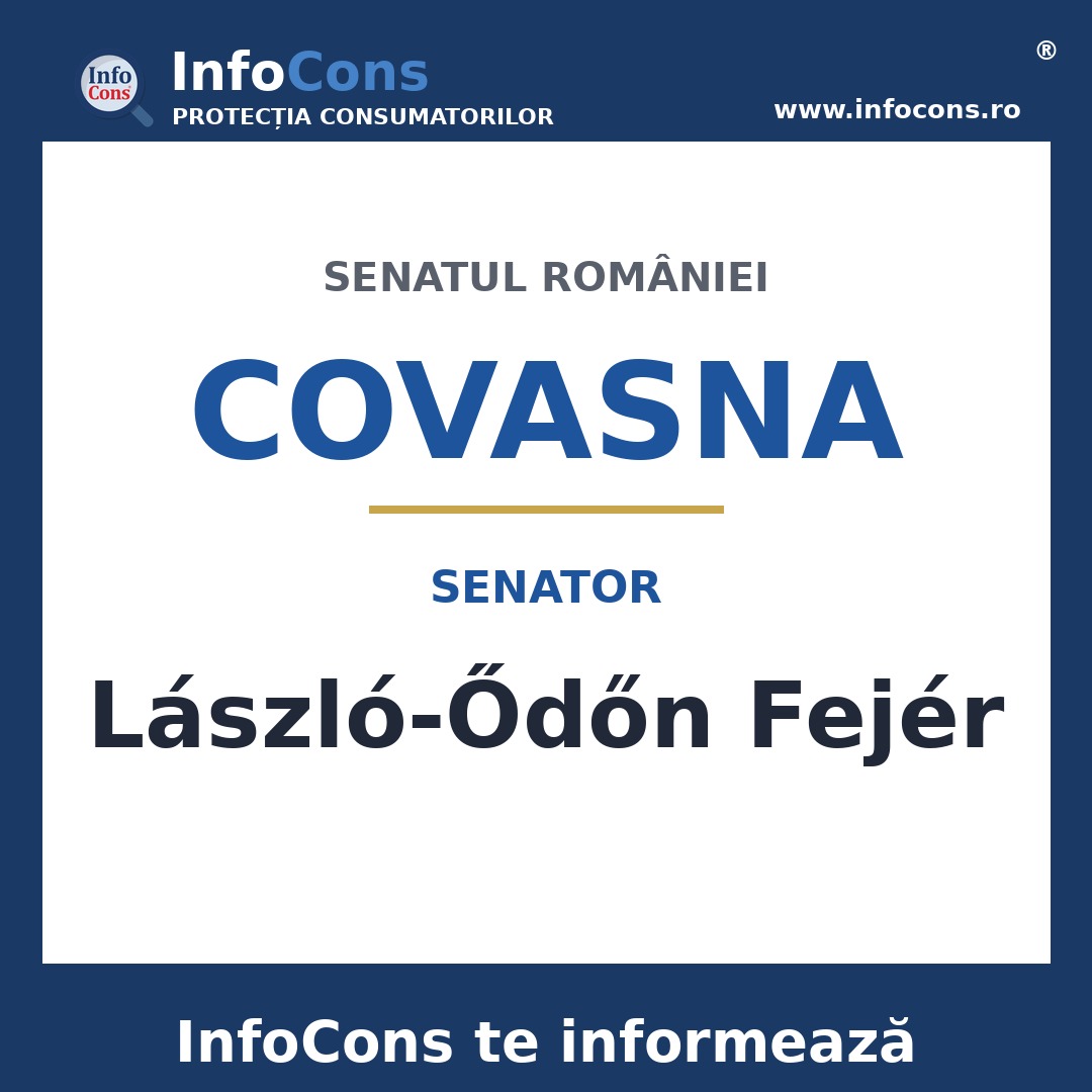 Senatul României și senatorul László-Ődőn Fejér – InfoCons te informează