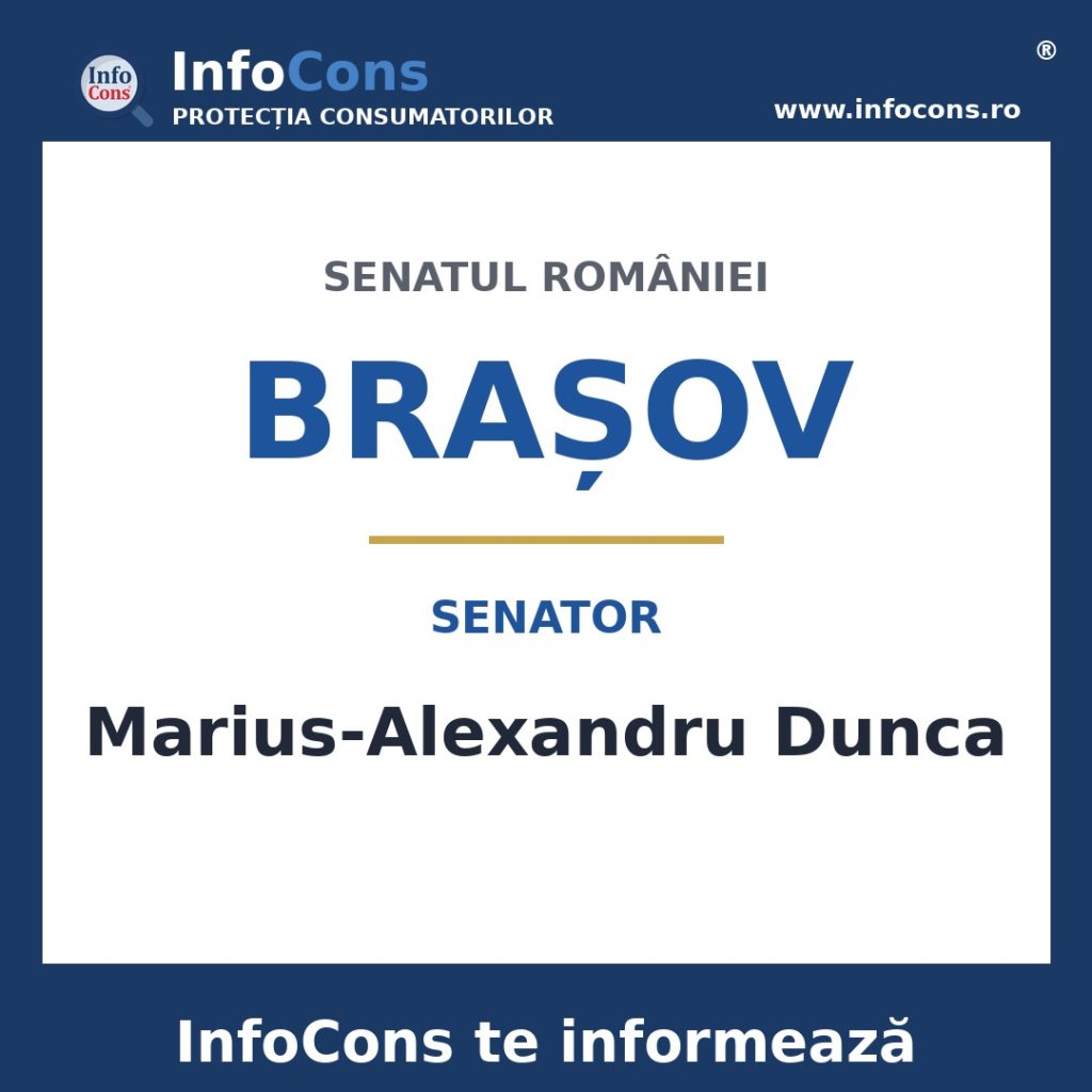 Senatul României și senatorul Marius-Alexandru Dunca – InfoCons te informează
