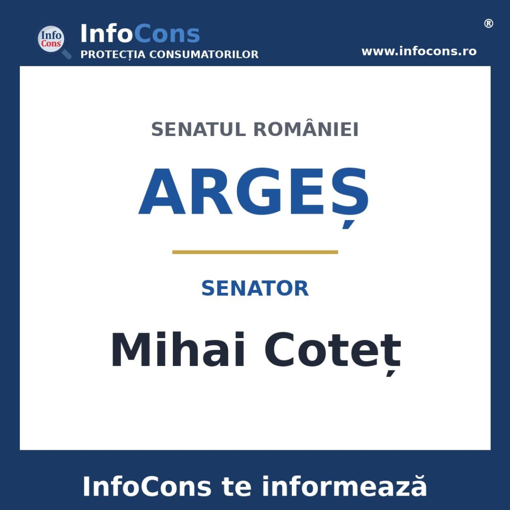 Senatul Rom&acirc;niei și senatorul Mihai Coteț &ndash; InfoCons te informează