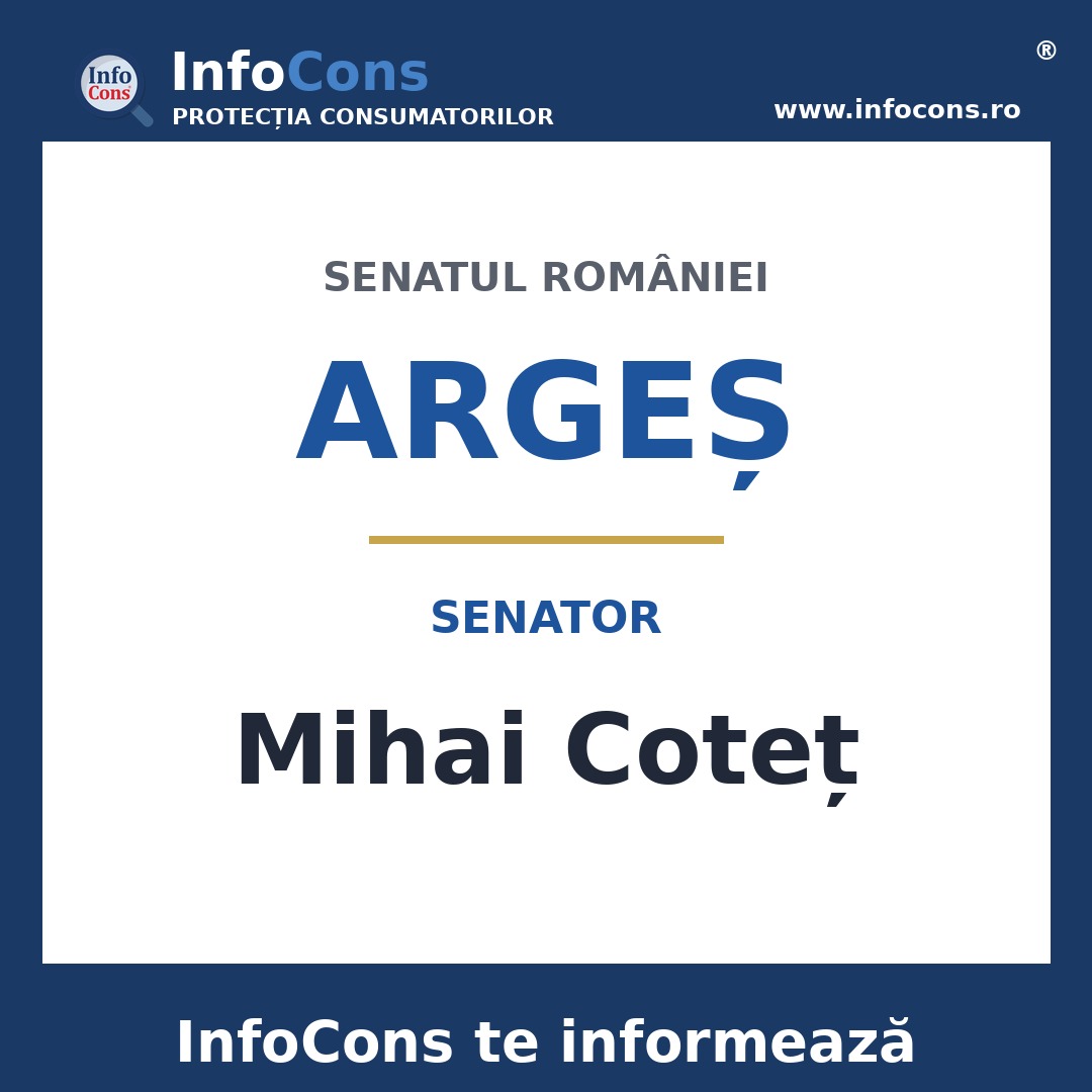 Senatul României și senatorul Mihai Coteț – InfoCons te informează