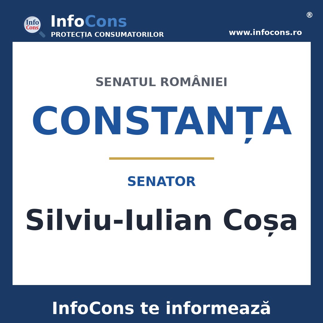 Senatul României și senatorul Silviu-Iulian Coșa – InfoCons te informează
