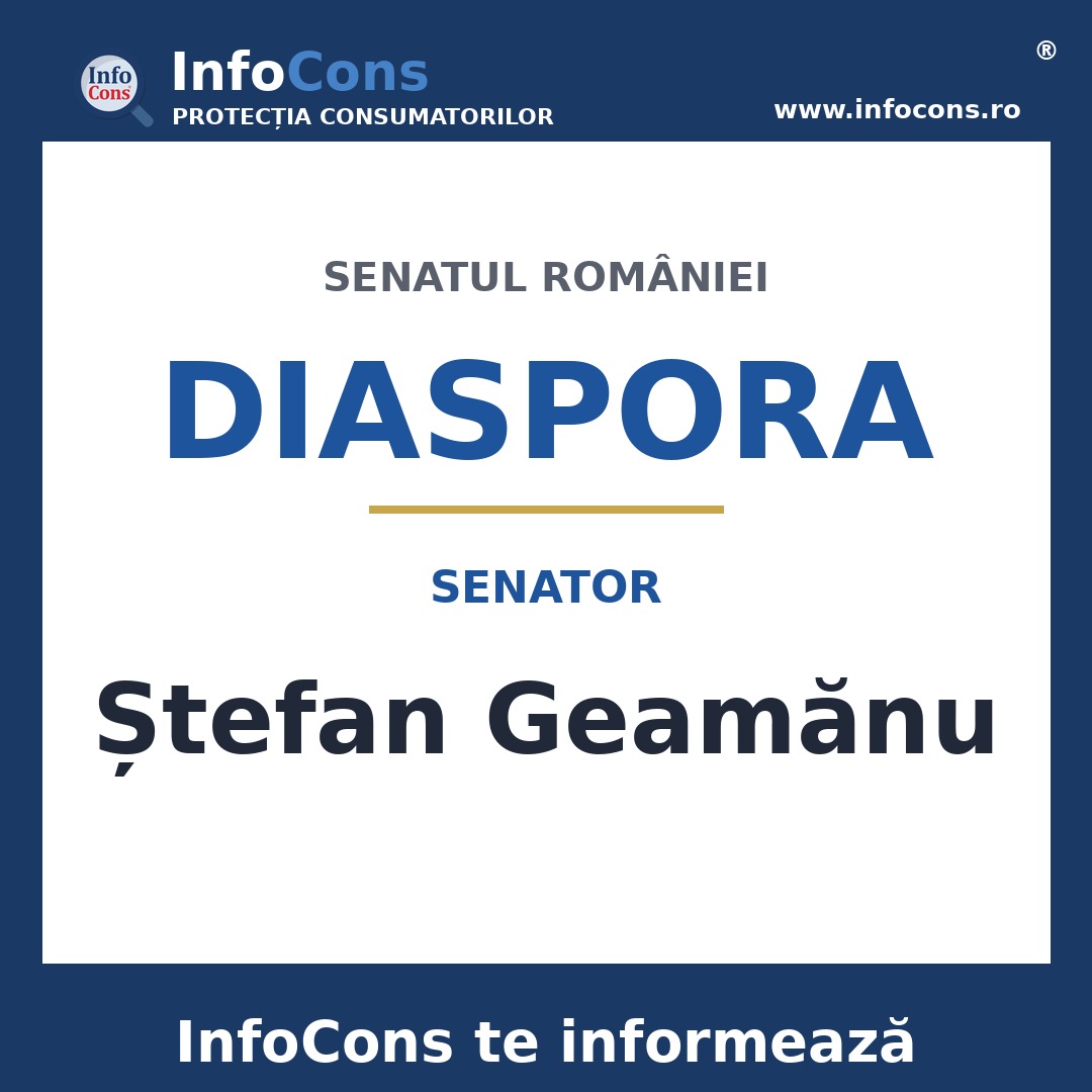 Senatul României și senatorul Ștefan Geamănu – InfoCons te informează