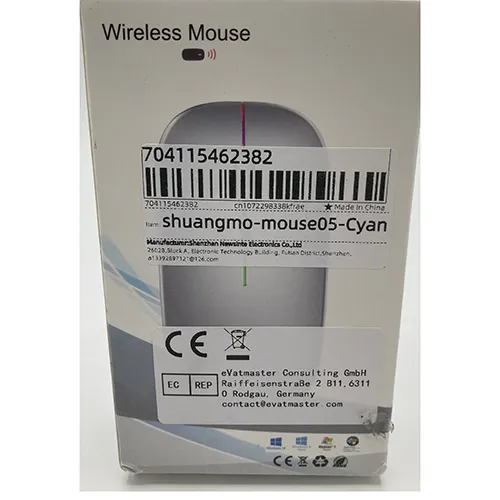 Mouse wireless Bluetooth re&icirc;ncărcabil livrat cu un cablu USB.