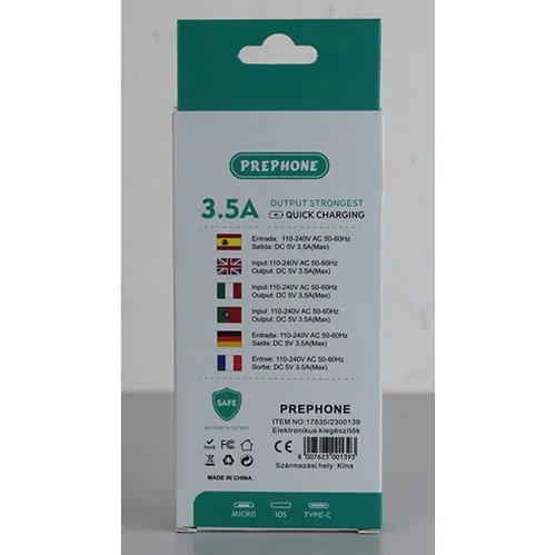 PREPHONE - &Icirc;ncărcător USB