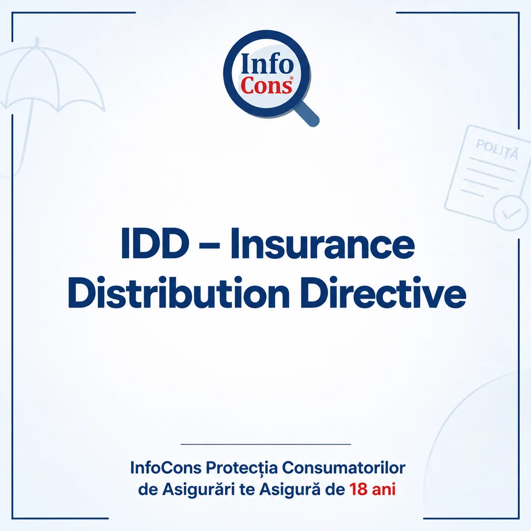 IDD – Insurance Distribution Directive – InfoCons Protecția Consumatorilor de Asigurări te Asigură de 18 ani