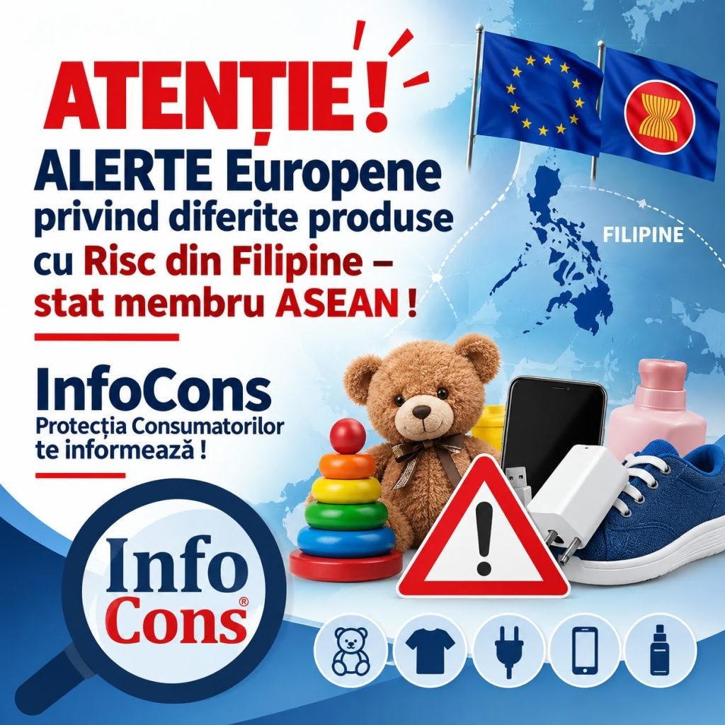 ATENȚIE ! ALERTE Europene privind diferite produse cu Risc din Filipine &ndash; stat membru ASEAN ! InfoCons Protecția Consumatorilor te informează !