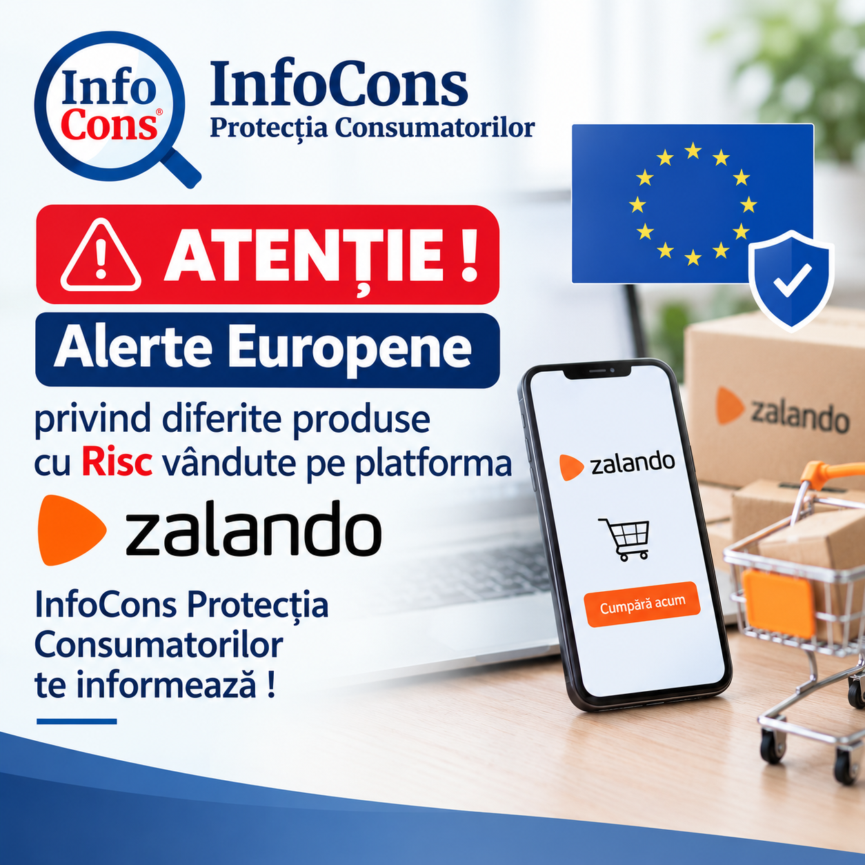ATENȚIE ! Alerte Europene privind diferite produse cu Risc vândute pe platforma Zalando ! InfoCons Protecția Consumatorilor te informează !