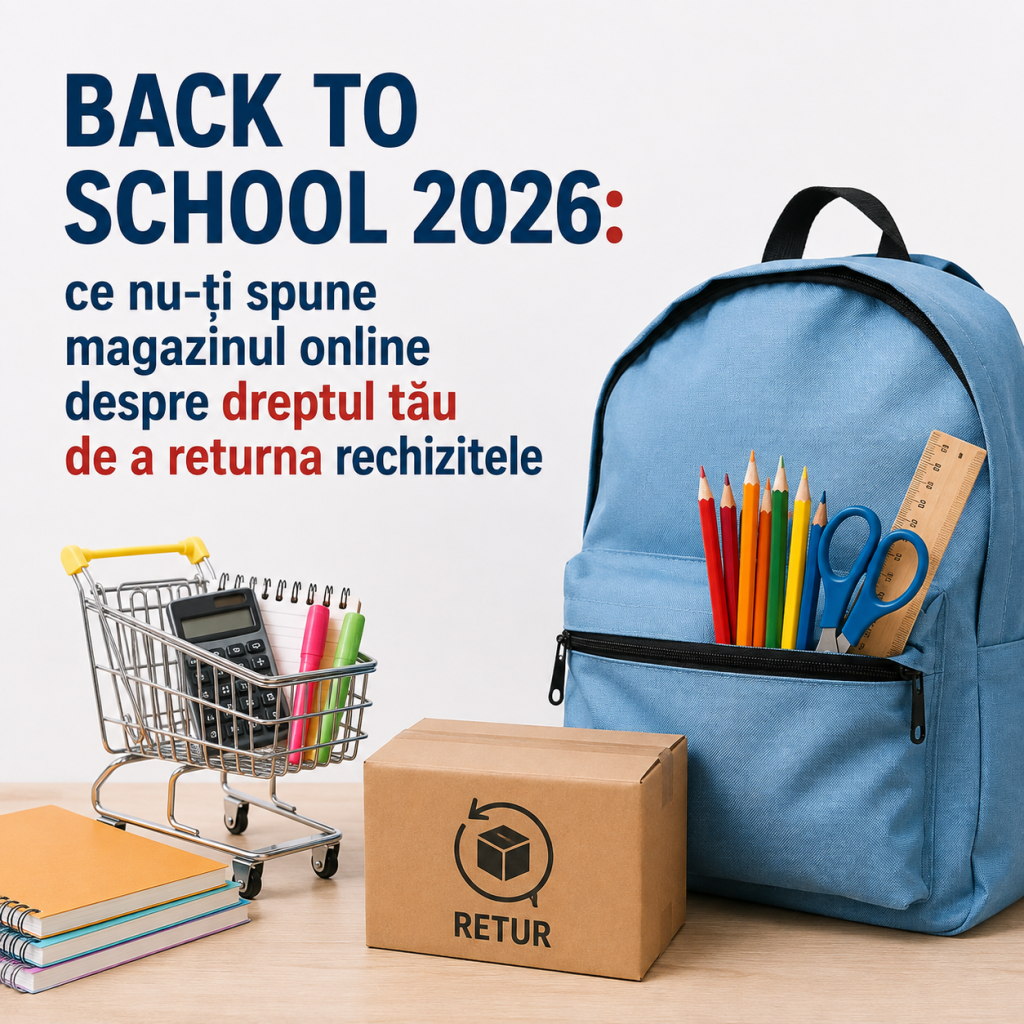 Back to school 2026 : ce nu-ți spune magazinul online despre dreptul tău de a returna rechizitele