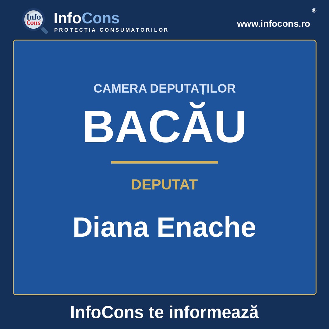 Camera Deputaților și deputata Diana Enache – InfoCons te informează