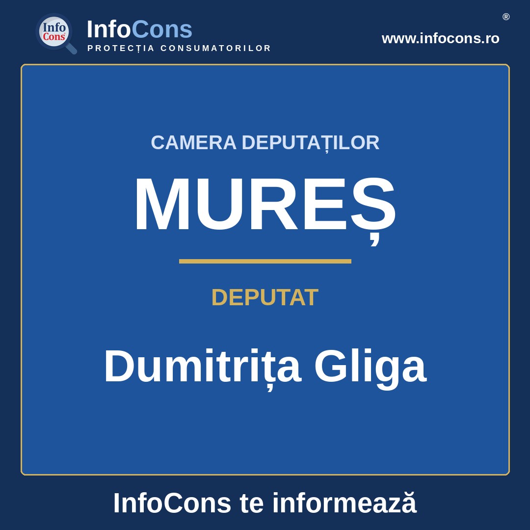 Camera Deputaților și deputata Dumitrița Gliga – InfoCons te informează