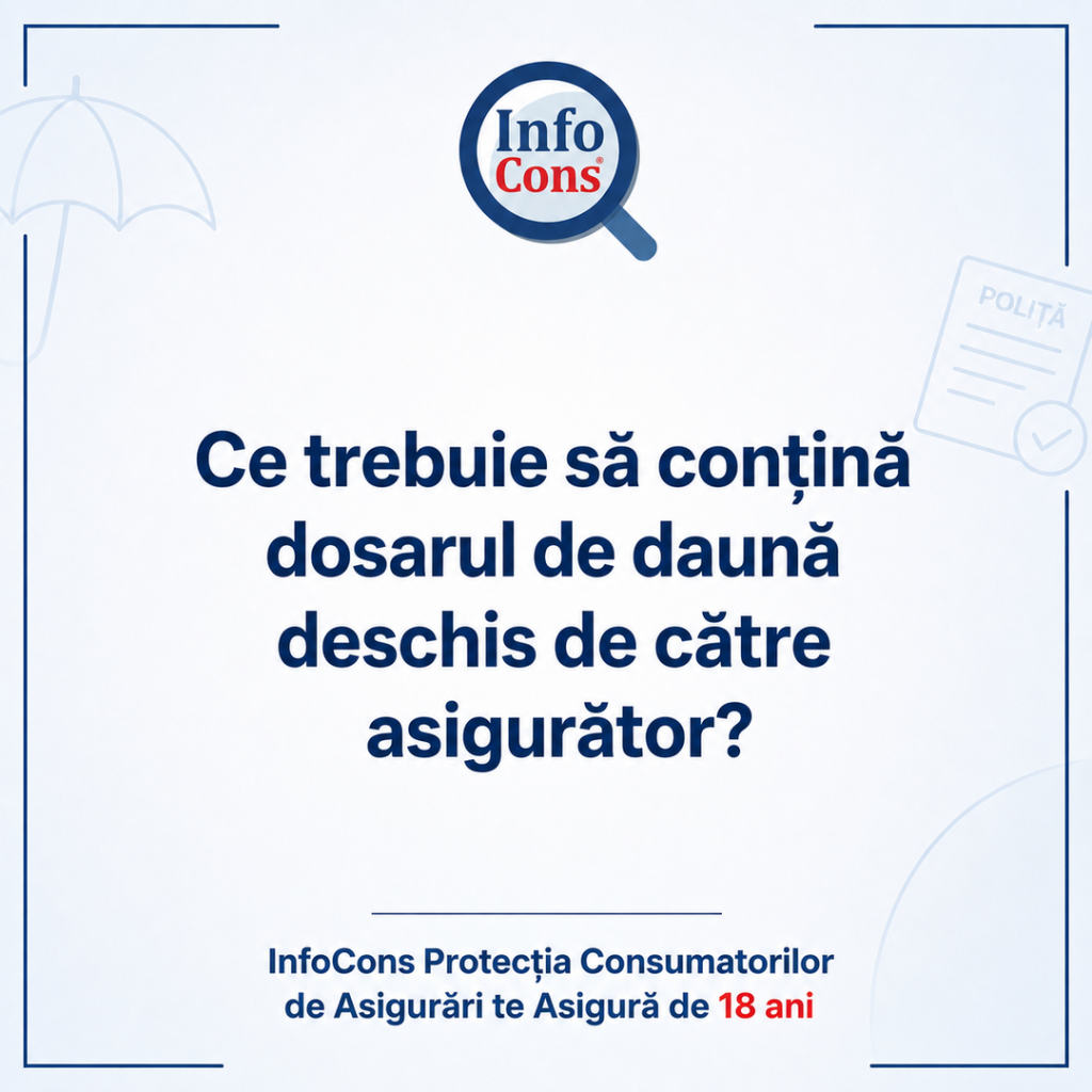Ce trebuie să conțină dosarul de daună deschis de către asigurător – InfoCons Protecția Consumatorilor de Asigurări te Asigură de 18 ani