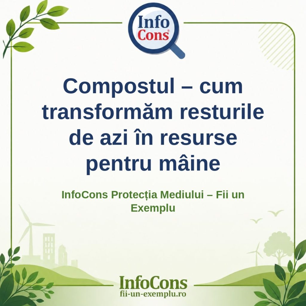 Compostul – cum transformăm resturile de azi în resurse pentru mâine – InfoCons Protecția Mediului – Fii un Exemplu – Adriana Calcan