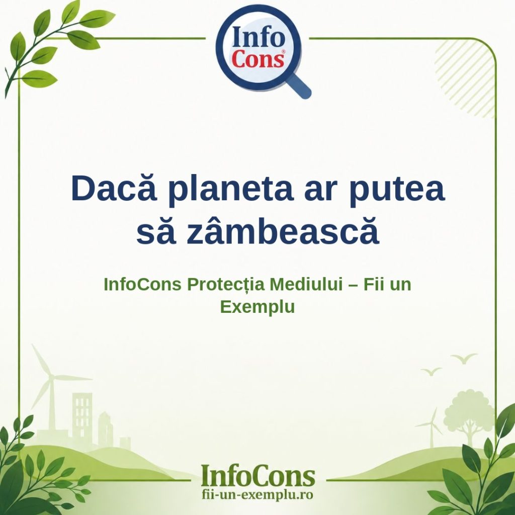 Dacă planeta ar putea să z&acirc;mbească &ndash; InfoCons Protecția Mediului &ndash; Fii un Exemplu &ndash; Adriana Calcan