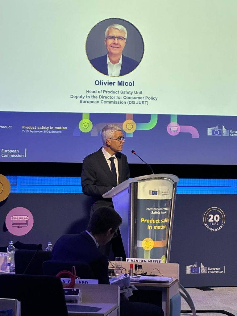 Discursul domnului Olivier Micol , Șeful Unității pentru Siguranța Produselor din cadrul Comisiei Europene, la International Product Safety Week 2026 – InfoCons vă informează