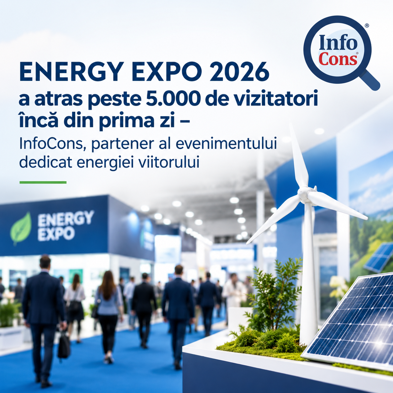 ENERGY EXPO 2026 a atras peste 5.000 de vizitatori &icirc;ncă din prima zi &ndash; InfoCons, partener al evenimentului dedicat energiei viitorului